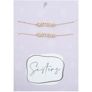 Sisters Armband - Goud - Twee Armbanden - Zussen armband - Vriendschapsarmbandjes - Valentijn - Kadotip - Kadoset - Stainless Steel