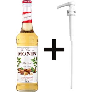 Monin Koffiesiroop Hazelnoot Siroop 70cl Met Doseer Pompje!