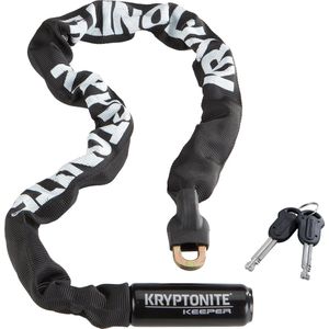 Kryptonite Keeper 785-ketting met Geïntegreerd Slot – Kettingslot Fiets – Fietsslot met Ketting voor Elektrische Fiets – 85 cm – Staal – Zwart