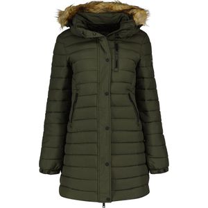 Superdry - Halflange Fuji pufferjas met capuchon - Dames - Gewatteerde jassen