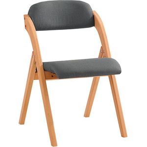Klapstoel - Keukenstoel - Bureaustoel - Donkergrijs - Gewatteerd comfort - Ruimtebesparend ontwerp - Afneembare wasbare hoes - 47 cm x 77 cm x 60 cm