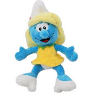 De smurfen - knuffel smurfin 20 cm - ananas outfit - plush