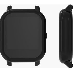 kwmobile 2x hoes geschikt voor Huami Amazfit Bip / Bip Lite hoesje - Cover van silicone - Hoesje voor activity tracker - In zwart / zilver