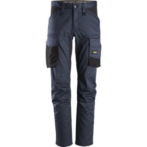 Snickers 6803 AllroundWork, Werkbroek zonder Kniezakken - Donker Blauw/Zwart - 150