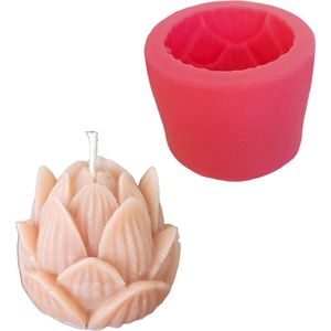 1 stuks kaarsen mal - Siliconen - gietvorm kaars - kaarsen maken - zeep maken - lotus bloem 5,5 cm - oDaani