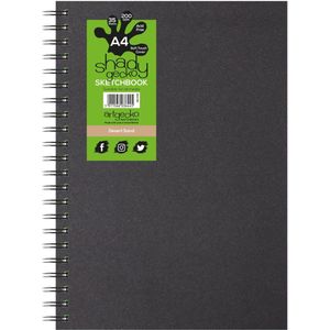 Artgecko Shady Spiraal Schetsboek A4 Portret 220gr 35 vel Bruin