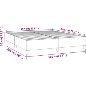 vidaXL - Bedframe - kunstleer - crèmekleurig - 160x200 - cm