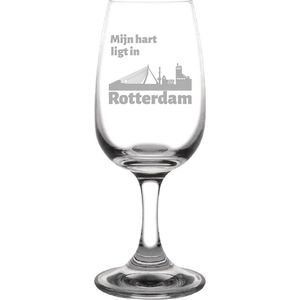 Gegraveerde portglas 12cl Rotterdam