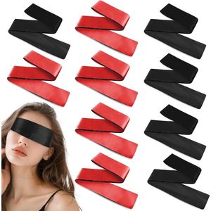 Satijnen oogmasker 10 stuks - zacht slaapmasker - verstelbare oogbedekking - reisoogmasker comfortabel - vrouwen mannen - zwart Oogmasker