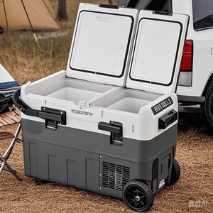 Auto Koelkast - Auto Koelbox Compressor - Camping Koelkast - met Wielen - 12V/24V - 40L - Draagbare - Koelen en Vriezen - -20°C tot +20°C - Energiezuinig - Voor Auto - Camper - en Camping