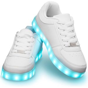 Schoenen met lichtjes - Lichtgevende led schoenen - Wit - Maat 44