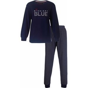 Irresistible Dames Pyjama - Lange Mouwen - Navy Blauw - Maat M