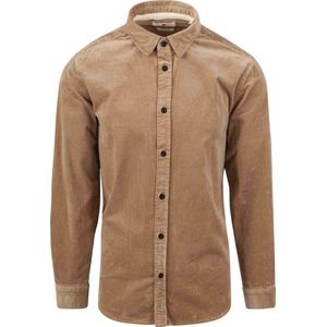 Anerkjendt - Overhemd Leif Corduroy Beige - Heren - Maat XL - Regular-fit