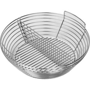 Kamado SUMO Lump Houtskool-vuurkorf midi 21 cm - Roestvrij staal grill asmand - Inclusief
