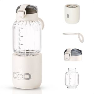 Qualitty Flessenwarmer onderweg - Draagbare flessenwarmer voor baby melk - Geschikt voor alle flessen - 15000mah batterij Sterkste op de markt - 18 Temperatuurniveaus - 400ml inhoud - Snelle verwarming - Draadloos en oplaadbaar