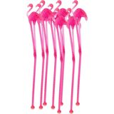 Concorde Roerstaafjes - 12x - met flamingo - 19 cm - herbruikbaar