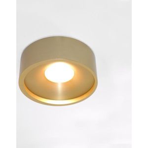 Plafondlamp Orlando Goud - Ø14cm - LED 10W 2700K 1000lm - IP20 - Dimbaar > spots verlichting led goud | opbouwspot led goud | plafonniere led goud | plafondlamp goud | led lamp goud | sfeer lamp goud | design lamp goud