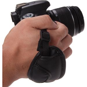 WiseGoods Luxe Camera Hand Strap - DSLR & SLR Camera Accessoire - Grip Strap - Camerariem - Universeel - Zwart