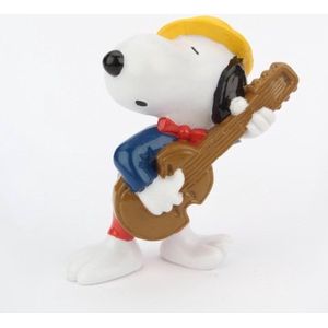 Peanuts - snoopy speelt gitaar - speelfiguur - 6 cm - schleich.