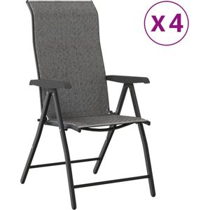 vidaXL-Tuinstoelen-4-st-inklapbaar-poly-rattan-grijs