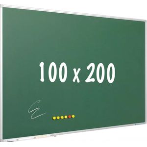 Krijtbord PRO - Magnetisch - Schoolbord - Eenvoudige montage - Geëmailleerd staal - Groen - 200x100cm