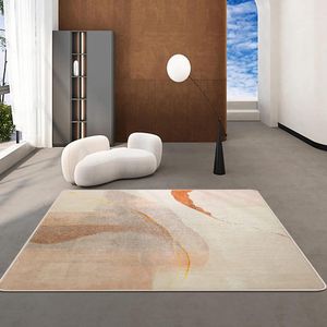 Tapijt imitatie kasjmier tapijt moderne woonkamer slaapkamer gang tapijt zacht antislip tapijt indoor tapijt wasbaar abstract tapijt (bruin/goud, 120 x 160 cm)