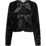 ONLY - ONLANIKA SEQUINS LS BOW TOP WVN CS - Meisjes - Blouses