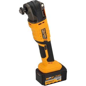 Tolsen Multitool op Accu – 20V Li-ion - Oscillerende Multitool – Incl. 1x 4.0Ah accu, 1x snellader & accessoires