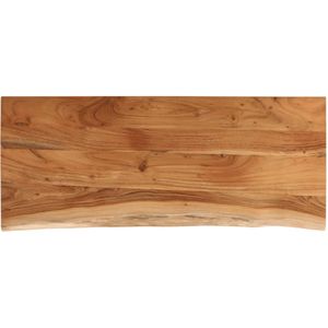 vidaXL Tafelblad Acaciahout - 110x40 cm - Natuurlijke Rand Houten Tafelblad - Acacia Hout - Tafelblad Vervangen - Salontafel Blad - Eethoek Tafelblad