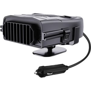 Zwarte Autoverwarming - 2 in 1 Koeling en Verwarmer - 360 Graden Rotatie - Auto Heater - Voorruitverwarming -Auto Verwarming -Duurzaam Ontwerp -Auto Ontdooier