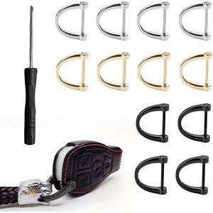 12 stuks metalen hoefijzergesp D-ringen met afneembare schroef - voor tassen accessoires DIY sleutelhanger