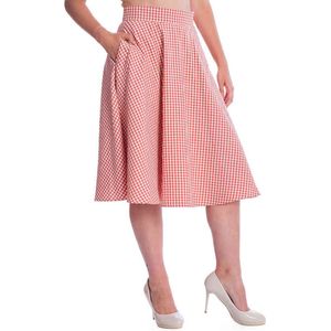 Banned - GINGHAM PICNICK Rok - S - Rood