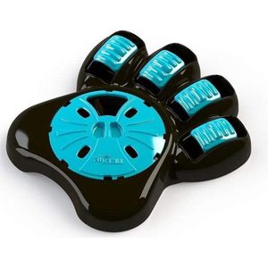 AIKIOU Paw Interactive Bowl - bruin en blauw - voor hond