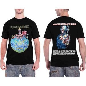 Iron Maiden Heren Tshirt -S- England 2014 Tour Zwart
