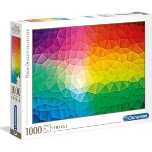 Puzzel 1000 Stukjes Volwassenen - Legpuzzel - Clementoni Puzzel - Abstract regenboog patroon 69x50 cm - Puzzel 1000 Stukjes