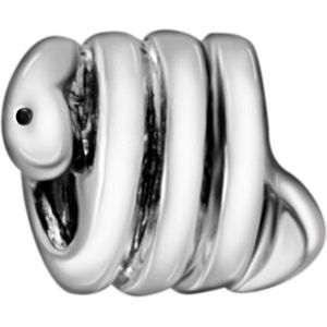 Quiges - 925 - Zilveren - Bedels -Sterling zilver - Beads - Slang Kraal Charm - Geschikt – voor - alle bekende merken - Armband Z009