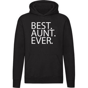 BEST AUNT EVER | Unisex | Trui | Sweater | Hoodie | Capuchon | Zwart | Tekst | Beste | Liefste | Altijd | Tante | Familie | Grappig | Cadeau