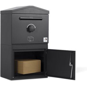 My Parcel Box Classic Zwart Large - Pakketbrievenbus - Pakketbox - Pakketkluis - Brievenbus voor pakketjes