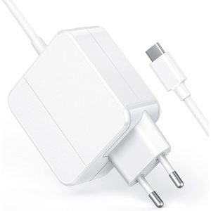 Universele Voedingsadapter met Geïntegreerde USB C Kabel - 2 Meter Lange Oplaadkabel - Universele Laptop Oplader Adapter