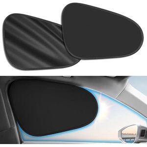 S&Dshopline® Autozonneschermen voor voorruiten 2-pack - GECERTIFICEERDE UPF50+ UV-bescherming Zwart - Universele maat autozonneklep
