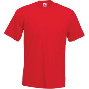Grote maten basic rode t-shirt voor heren - voordelige katoenen shirts - Regular fit 3XL (46/58)