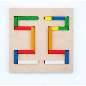 Sorter puzzle 30 x 30 cm bars rubber wood