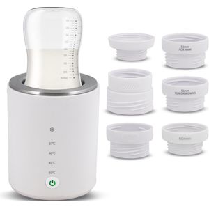 Qwali Flessenwarmer - Draagbare draadloze flessenverwarmer - Flesverwarmer onderweg - Baby flesvoeding apparaat - Geschikt voor Dr. Brown, Philips Avent, Difrax, Medela, Alvar, NUK, MAM, Hegen, Wetoo, Kruidvat, Etos