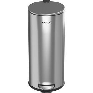 Avalo Pedaalemmer Prullenbak 30L - RVS Zilver - Soft Close - Pedaalemmer 30 Liter - Prullenbak 30 Liter