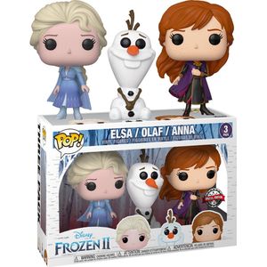 POP! Disney 3 Pack - Elsa (Dark Sea), Olaf & Anna - Frozen II
