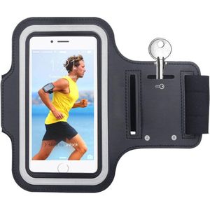 Geschikt voor iPhone X Hoesje - Sportband Hoesje - Sport Armband Case Hardloopband Zwart