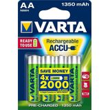 Varta Ready2Use HR06 1350 mAh Nikkel Metaal Hydride 1350mAh oplaadbare batterij/accu