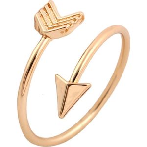 Mooie Open Ring Pijl - Bohemian Style - Verstelbaar - Goudkleurig - Met Cadeauverpakking