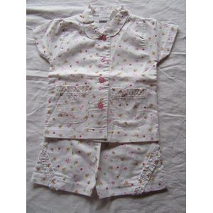 wiplala , zomer pyjama , , meisje , wit bloempje , open , 3 jaar  98