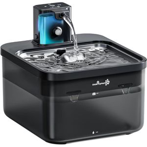 Automatische Waterfontein met Bewegingsmelder voor Katten - Draadloos en Slim - 4000 mAh Batterij - Zwarte Kleur